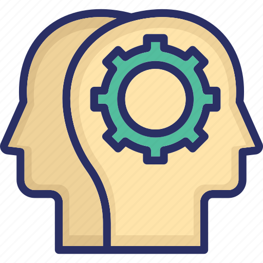 Brain, cogwheel, heat, individual personality, mindset icon - Download on Iconfinder