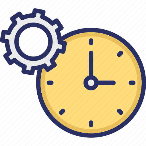 Cog, schedule, settings, time management, timer icon - Download on Iconfinder