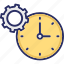 cog, schedule, settings, time management, timer 