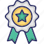 award, badge, merit, recommendation, star 