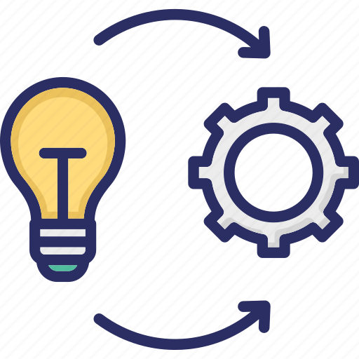 Cogwheel, develop, gearwheel, idea, implementation icon - Download on Iconfinder