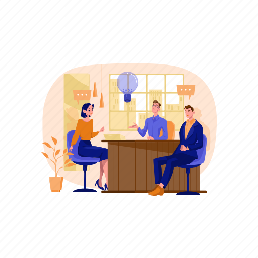 Interview, planning, project, startup, analysis, chart, cooperation illustration - Download on Iconfinder