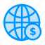 business, dollar, globe, money, world 