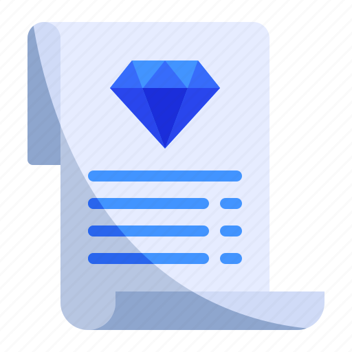 Diamond, document, finance icon - Download on Iconfinder