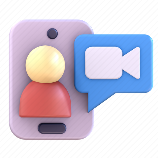 Video call, video, camera, play 3D illustration - Download on Iconfinder
