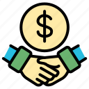business, trip, dollar, currency, handshake, agreement, deal
