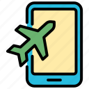 business, trip, plane, app, mobile, device, flight
