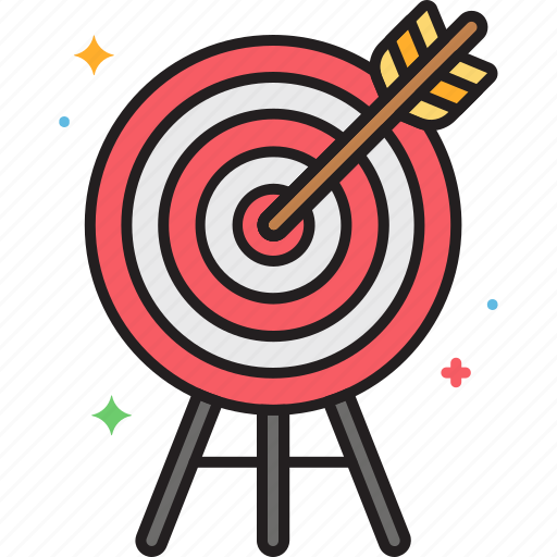 Archery, arrow, target, target practice icon