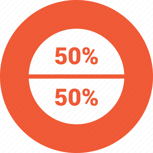 Info, 50, graphic, 50 percent, fifty, half icon - Download on Iconfinder