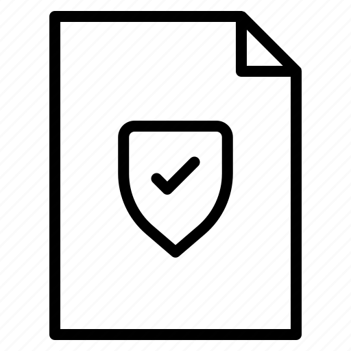 Document, file, insurance, protection, security icon - Download on Iconfinder