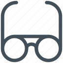 glasses, male glasses, office, study icon