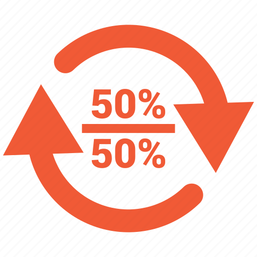 Info, 50, graphic, 50 percent, fifty, half icon - Download on Iconfinder