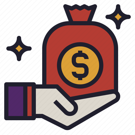 Bag, bonus, give, money, prize, receive, salary icon - Download on Iconfinder