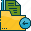 arrow, direction, document, file, folder, format, navigation 