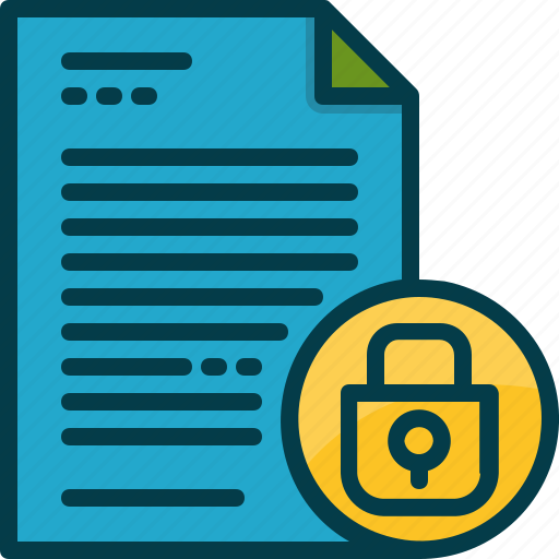 Document, file, lock, paper, protection, secret, security icon - Download on Iconfinder