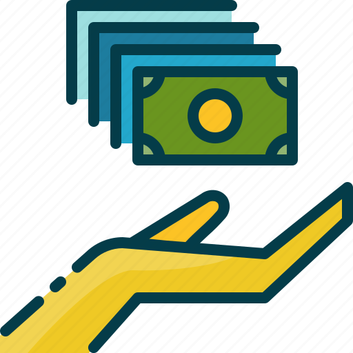 Bank, banknote, currency, finger, hand, money, save icon - Download on Iconfinder