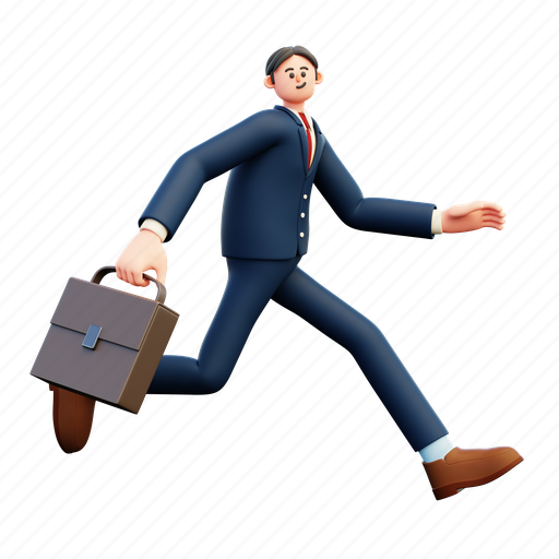 Running, business, businessman, character, user, man, manager 3D illustration - Download on Iconfinder