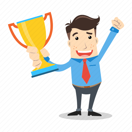 Businessman, champion, employee, happy, success, successful, winner icon - Download on Iconfinder