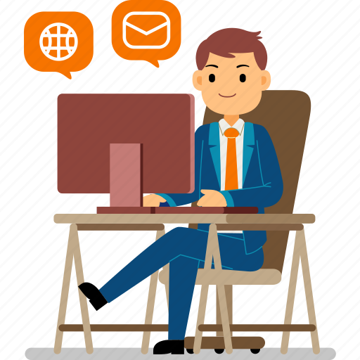 Businessman, business, character, cartoon, worker, job, professional illustration - Download on Iconfinder