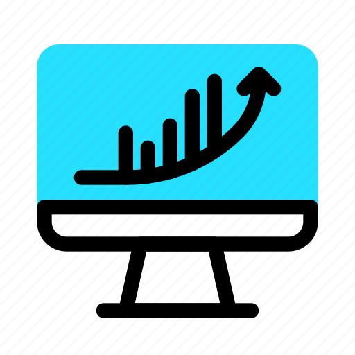 Analytics, businessman, company, entrepreneur, graph, growth, monitor icon - Download on Iconfinder