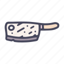 butcher, meat, cleaver, knife, kitchen, tool, cooking, blade