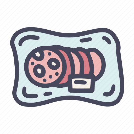 Butcher, meat, market, sausage, sliced, shop, food icon - Download on Iconfinder