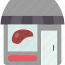 butcher, shop, meat, selling, store