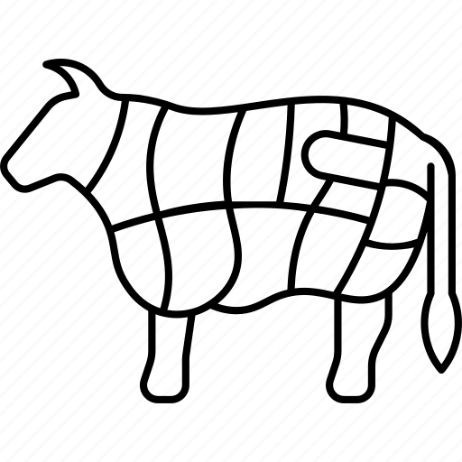 Beef, cut, part, diagram, butchery icon - Download on Iconfinder