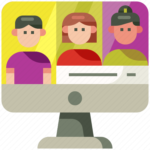 Communication, meeting, online, online meeting, video-conference, work from home icon - Download on Iconfinder