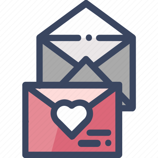 Envelopes, heart, invitation, love, love letter, wedding invitation icon - Download on Iconfinder