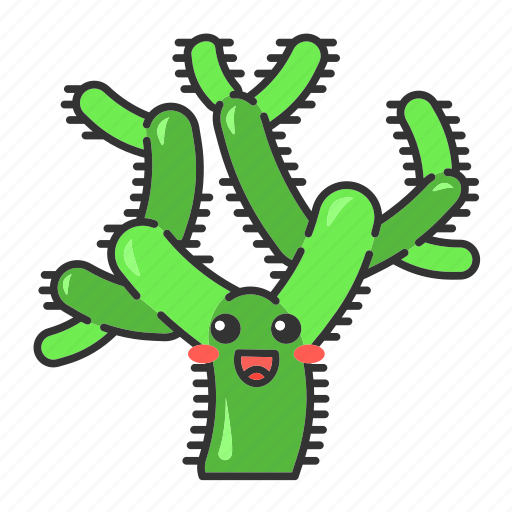 Cholla, cute, cactus, character, succulent, emoji, kawaii icon - Download on Iconfinder