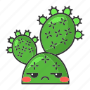 cactus, character, cute, emoji, kawaii, prickly pear, succulent 