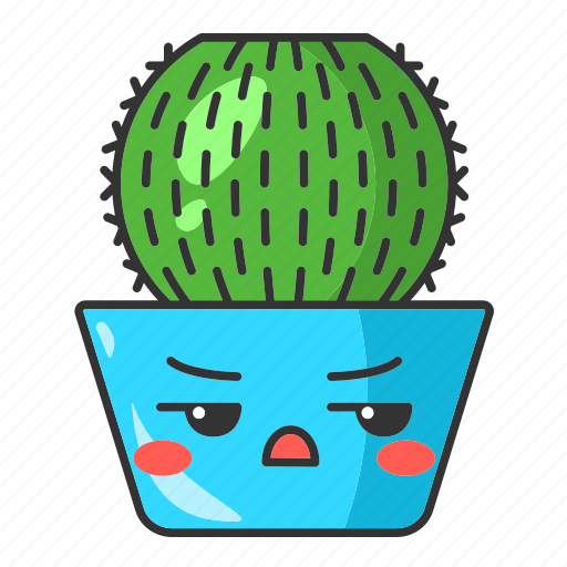 Barrel, cactus, character, cute, emoji, kawaii, succulent icon - Download on Iconfinder