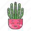 cactus, character, cute, emoji, kawaii, organ pipe, succulent 