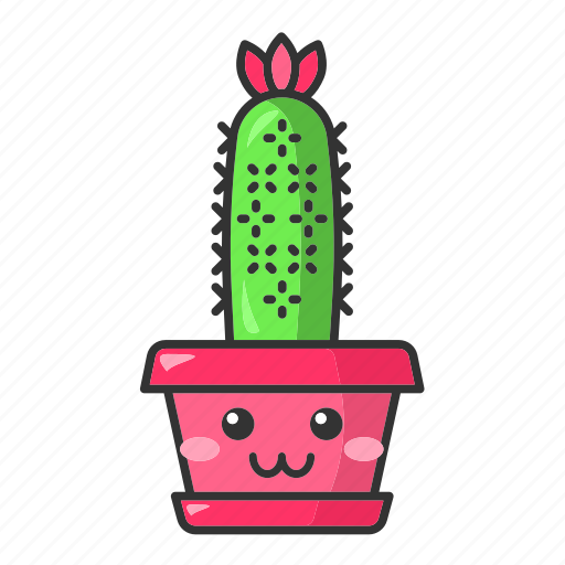 Hedgehog, cute, cactus, kawaii, succulent, emoji, character icon - Download on Iconfinder