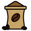 coffeebag, coffeebeans, coffee, drink, food, cooking, restaurant, healthy, vegetable 