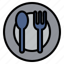 spoon, plate, food, dinner, reataurant, restaurant, kitchen, cook