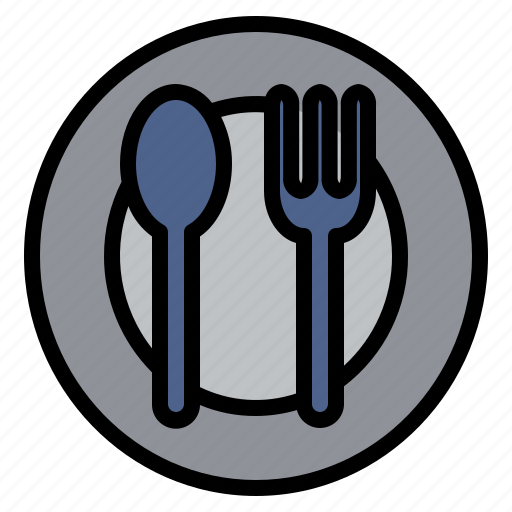 Spoon, plate, food, dinner, reataurant, restaurant, kitchen icon - Download on Iconfinder