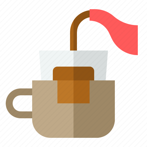 Coffee, coffee drip, drinks, origami coffee icon - Download on Iconfinder