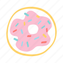doughnut, donut, dessert, sweet, sprinkle