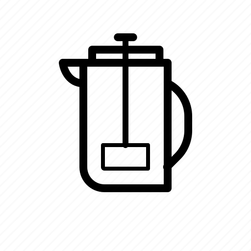 Appliance, beverage, coffee, coffee bean, coffee maker, french press, hot icon - Download on Iconfinder