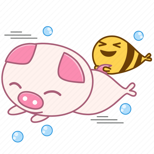 Caheo, fish, happy, party, pig, smile, swim icon - Download on Iconfinder