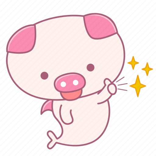 Caheo, fish, like, pig, smile, thumb, up icon - Download on Iconfinder