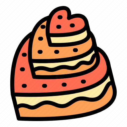 Cake, pastry, food, sweet, dessert, love, wedding icon - Download on Iconfinder