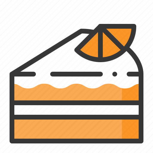 Bakery, cake, dessert, orange cake, sweet icon - Download on Iconfinder