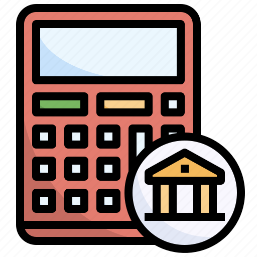 Bank, finance, buildings, calculator icon - Download on Iconfinder