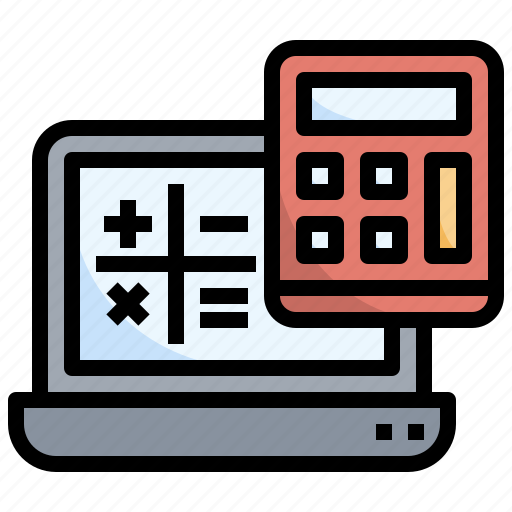 Laptop, business, finance, calculator, calculating icon - Download on Iconfinder