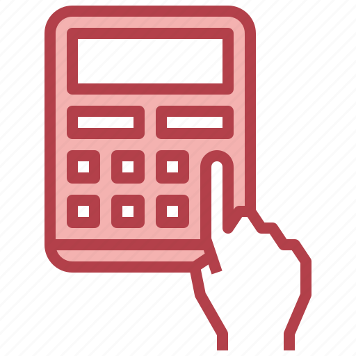 Calculating, hand, calculator, maths, technology icon - Download on Iconfinder