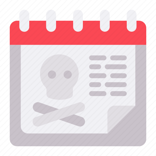 Death, schedule, calendar, date, event icon - Download on Iconfinder