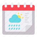 rain, schedule, calendar, date, event, weather